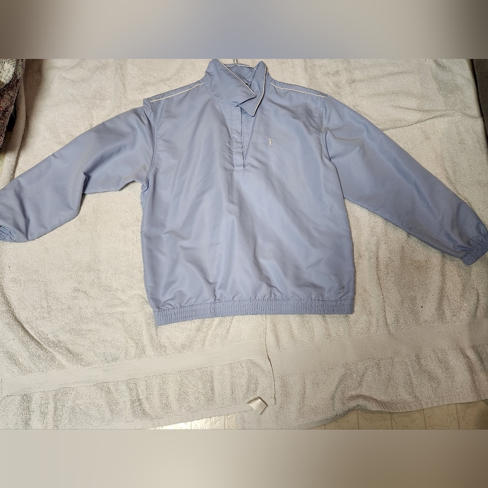Izod Lrg light blue golf jacket